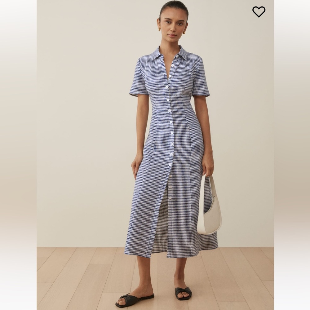 Reformation Marianne Linen Dress Size 8